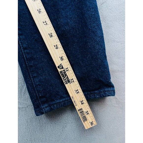 Levis 501 Button Fly Jeans Original Fit Straight Leg Mens Sz 32 X 36 Dark Wash - Picture 9 of 12